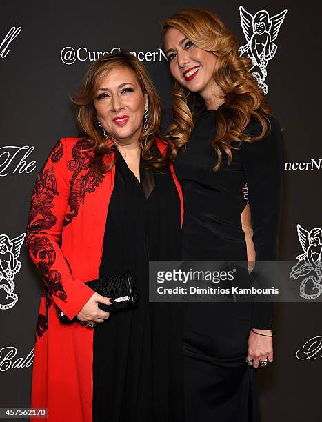 Jewelry Designer Lorraine Schwartz and Ofira Sandberg attend Angel Ball 2014 hosted by Gabrielle's Angel Foundation at Cipriani Wall Street on...
