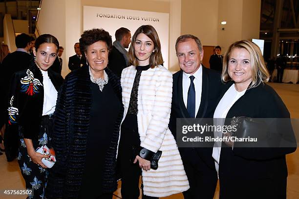 Delfina Deletrez Fendi, Carla Fendi, Sofia Coppola, Michael Bruke and Silvia Fendi Venturini attend the Foundation Louis Vuitton Opening at...