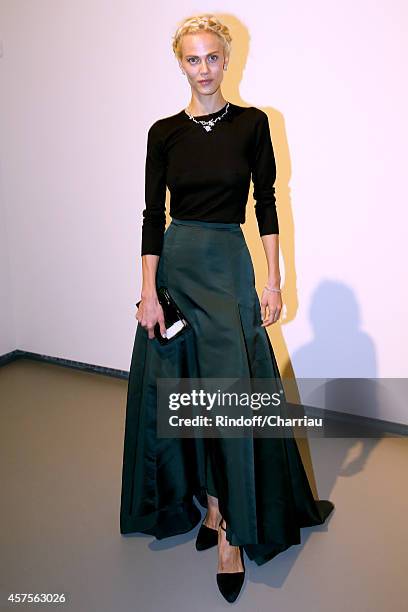 Aymeline Valade attends the Foundation Louis Vuitton Opening at Foundation Louis Vuitton on October 20, 2014 in Boulogne-Billancourt, France.