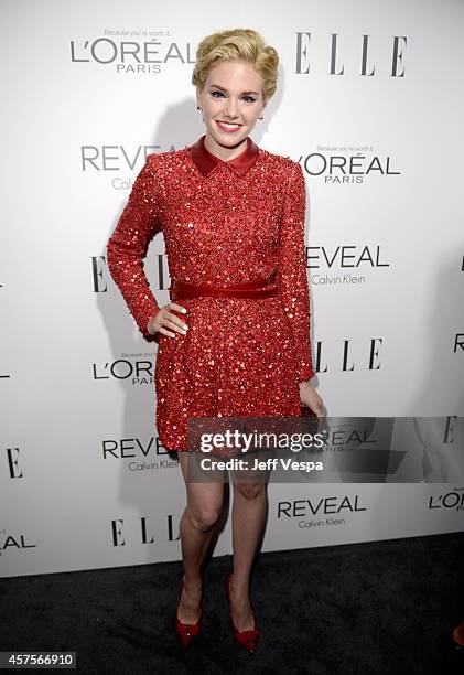 Actress Mackenzie Mauzy attends ELLE's 21st Annual Women in Hollywood Celebration at the Four Seasons Hotel on October 20, 2014 in Beverly Hills,...