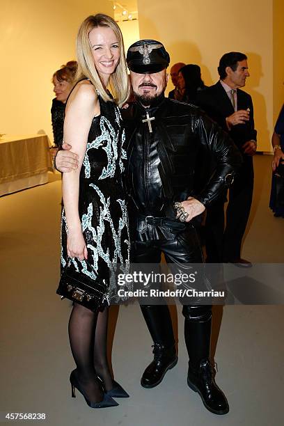 Delphine Arnault and Peter Marino attend the Foundation Louis Vuitton Opening at Foundation Louis Vuitton on October 20, 2014 in...