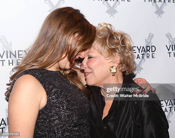 Sophie von Haselberg and mom Bette Midler attend the Off-Broadway opening Night Performance After Party for 'Billy & Ray' at the Vineyard Theatre on...
