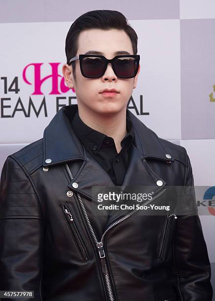 Block B pose for photographs during the 2014 Hallyu Dream Concert at Gyeongju Citizen Stadium on September 28, 2014 in Seoul, South Korea.