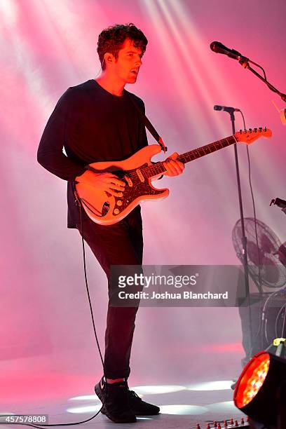 Gwil Sainsbury of Alt-J performs at The Greek Theatre on October 20, 2014 in Los Angeles, California.