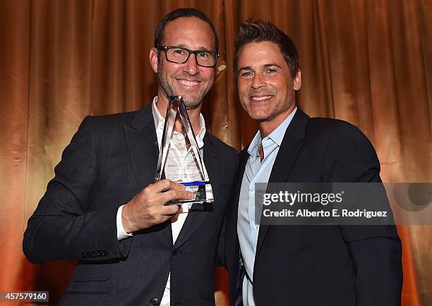 Talent agent Richard Weitz and actor Rob Lowe attend the Barlow Respiratory Hospital;s 4th Annual Bernie Brillstein Golf Classic Awards Dinner at the...