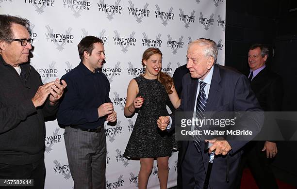 Larry Pine, Vincent Kartheiser, Garry Marshall, Sophie von Haselberg, Drew Gehling and Mike Bencivenga attend the Off-Broadway opening Night...