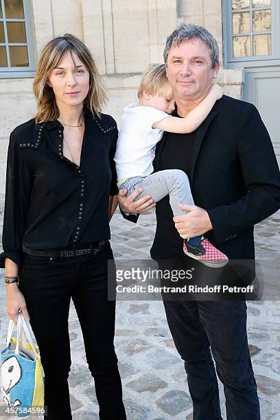 Thierry Gillier, his wife Fashion designer of 'Zadig et Voltaire', Cecilia Bonstrom and their daughter attend the 'Picasso National Museum - Paris' :...