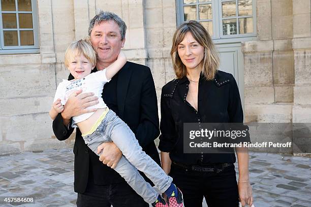 Thierry Gillier, his wife Fashion designer of 'Zadig et Voltaire', Cecilia Bonstrom and their daughter attend the 'Picasso National Museum - Paris' :...