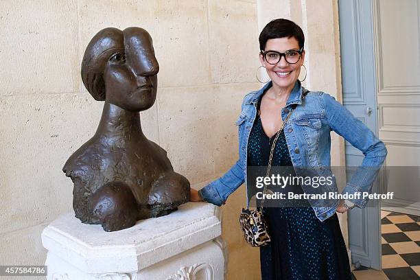 Stylist Cristina Cordula attends the 'Picasso National Museum - Paris' : Reopening party on October 19, 2014 in Paris, France.