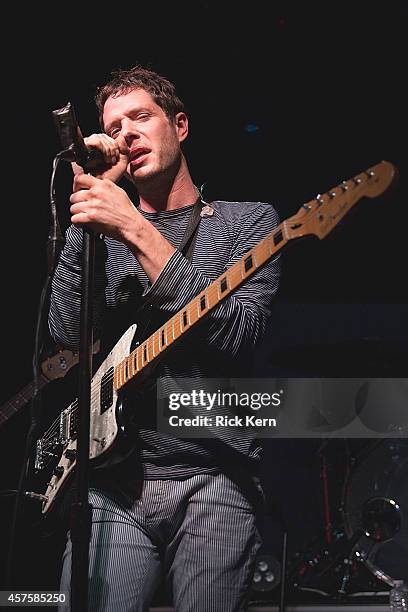 Musician/vocalist Damian Kulash of OK Go performs in concert at The Parish on October 20, 2014 in Austin, Texas.