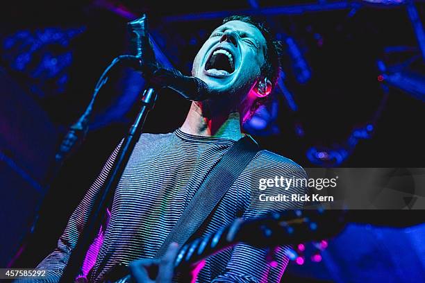 Musician/vocalist Damian Kulash of OK Go performs in concert at The Parish on October 20, 2014 in Austin, Texas.