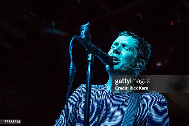 Musician/vocalist Damian Kulash of OK Go performs in concert at The Parish on October 20, 2014 in Austin, Texas.