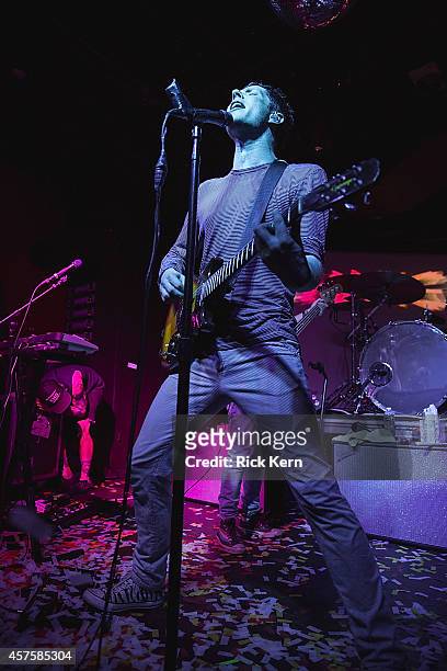 Musician/vocalist Damian Kulash of OK Go performs in concert at The Parish on October 20, 2014 in Austin, Texas.