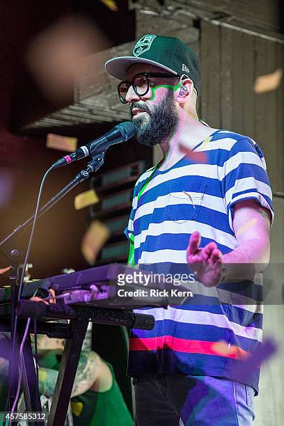 Musician/vocalist Tim Nordwind of OK Go performs in concert at The Parish on October 20, 2014 in Austin, Texas.