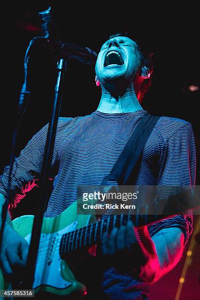 Musician/vocalist Damian Kulash of OK Go performs in concert at The Parish on October 20, 2014 in Austin, Texas.