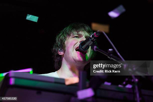 Musician/vocalist Andy Ross of OK Go performs in concert at The Parish on October 20, 2014 in Austin, Texas.