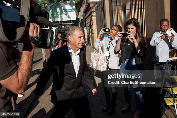 Gerrie Nel arrives at the North Gauteng High Court for the sentencing of Oscar Pistorius on October 21, 2014 in Pretoria, South Africa. Pistorius has...