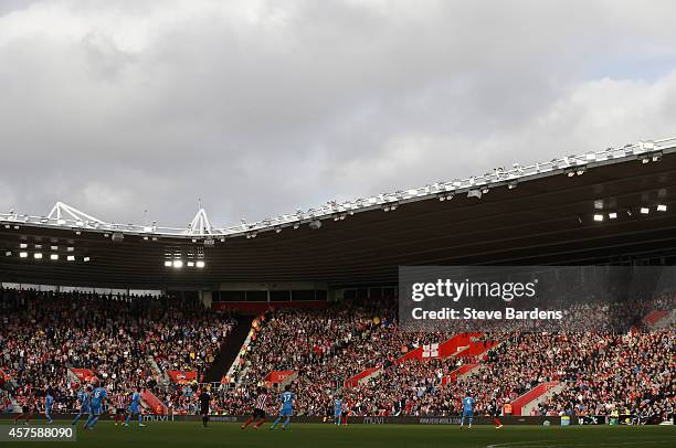 General view of the St Marys Stadium during the Barclays Premier League match between Southampton and Sunderland at St Mary's Stadium on October 18,...