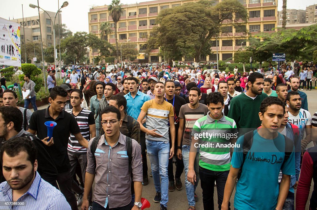 Protest held at Ain Shams University in Cairo