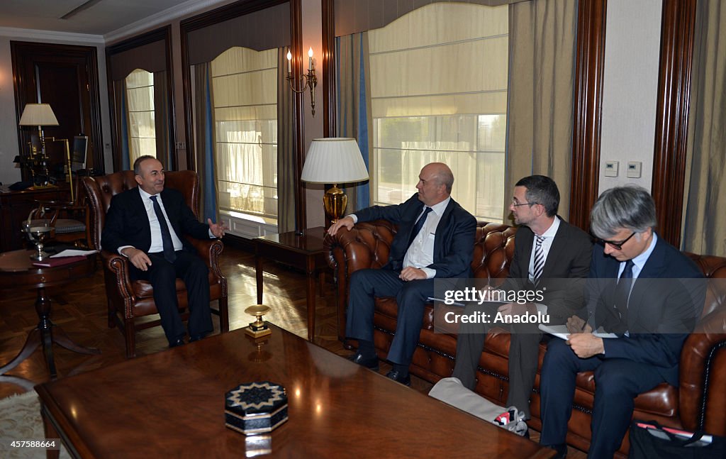 Turkish FM Cavusoglu meets Europe Commissioner for Human Rights Muiznieks