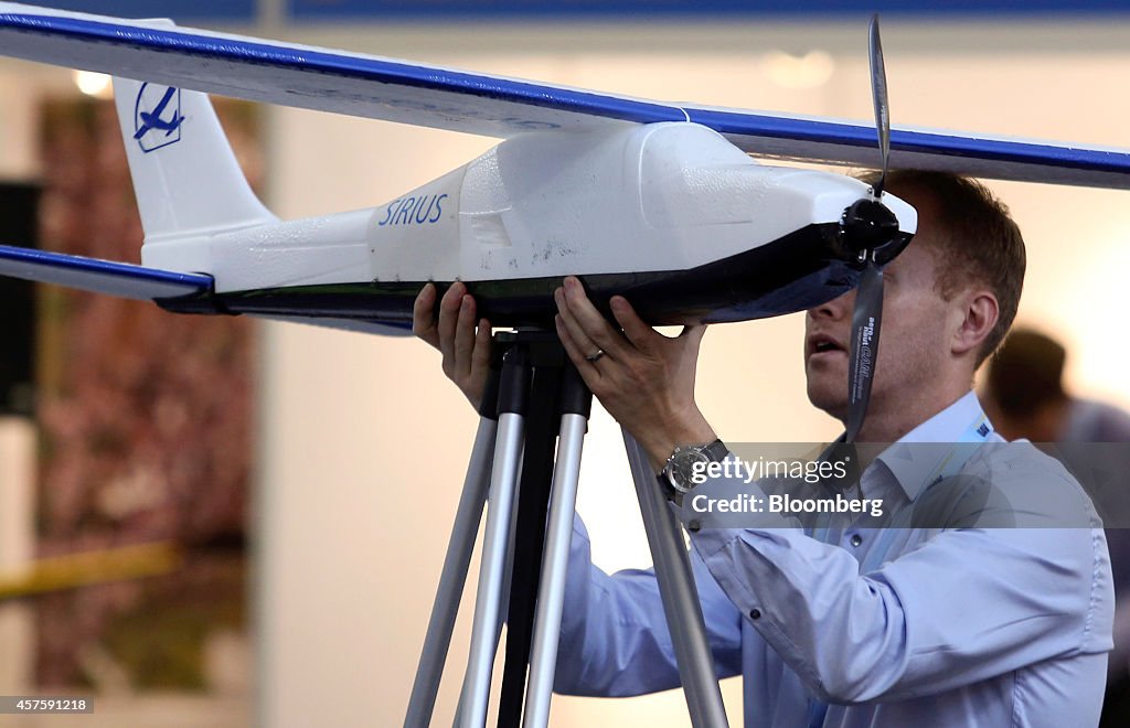 Attendees Visit The Commercial UAV (Unmanned Aerial Vehicle) Show