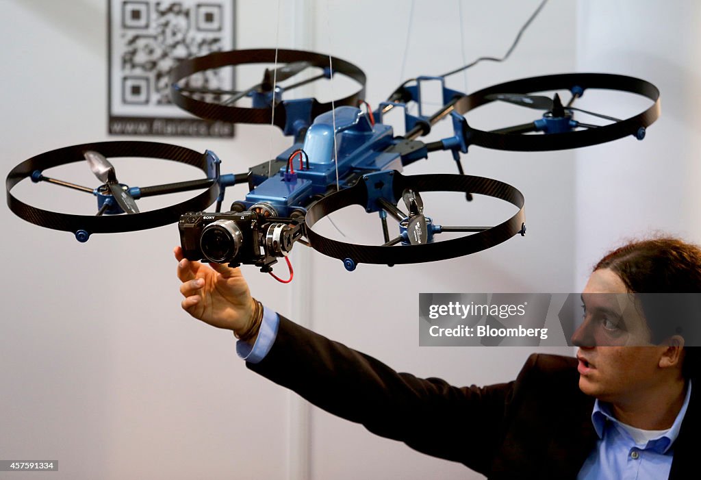 Attendees Visit The Commercial UAV (Unmanned Aerial Vehicle) Show