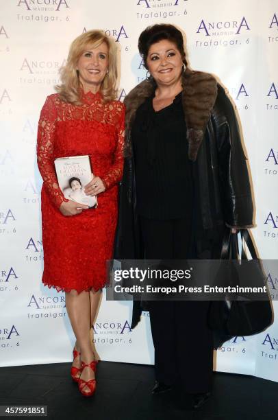 Nieves Herrero and Charo Reina attend 'Lo Que Escondian Sus Ojos' book presentation on December 17, 2013 in Madrid, Spain.
