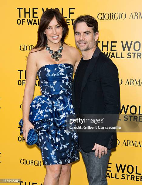 Ingrid Vandebosch and Jeff Gordon attend the "The Wolf Of Wall Street" premiere at Ziegfeld Theater on December 17, 2013 in New York City.