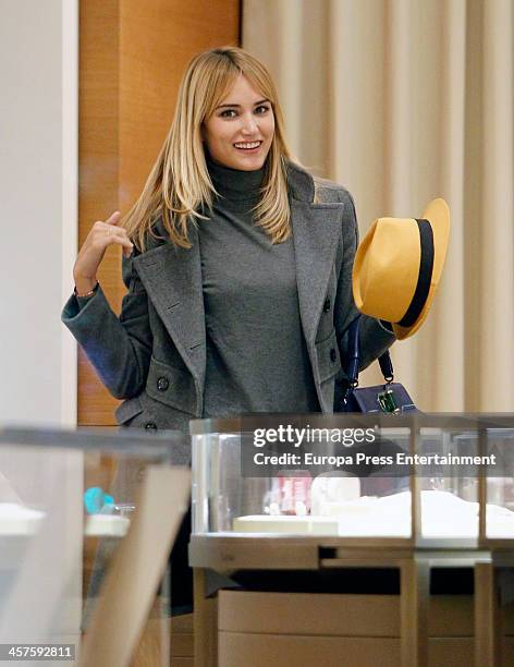 Spanish model Alba Carrillo is seen Christmas shopping on December 17, 2013 in Madrid, Spain.