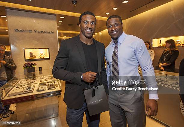 Ryan Mundy attends the David Yurman store with Jon Bostic as host, for an in-store event to celebrate the launch of the Men's Forged Carbon...