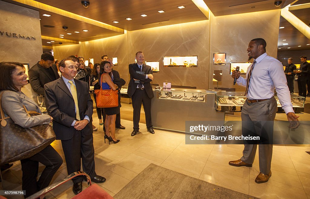 David Yurman With Jon Bostic Host An In-Store Event To Celebrate The Launch Of The Men's Forged Carbon Collection In Chicago, Illinois