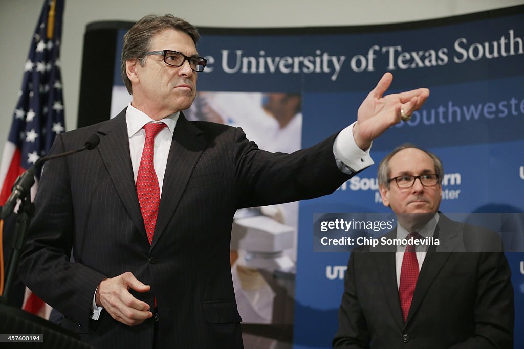 Texas Governor Rick Perry Speaks On State's Response To Ebola