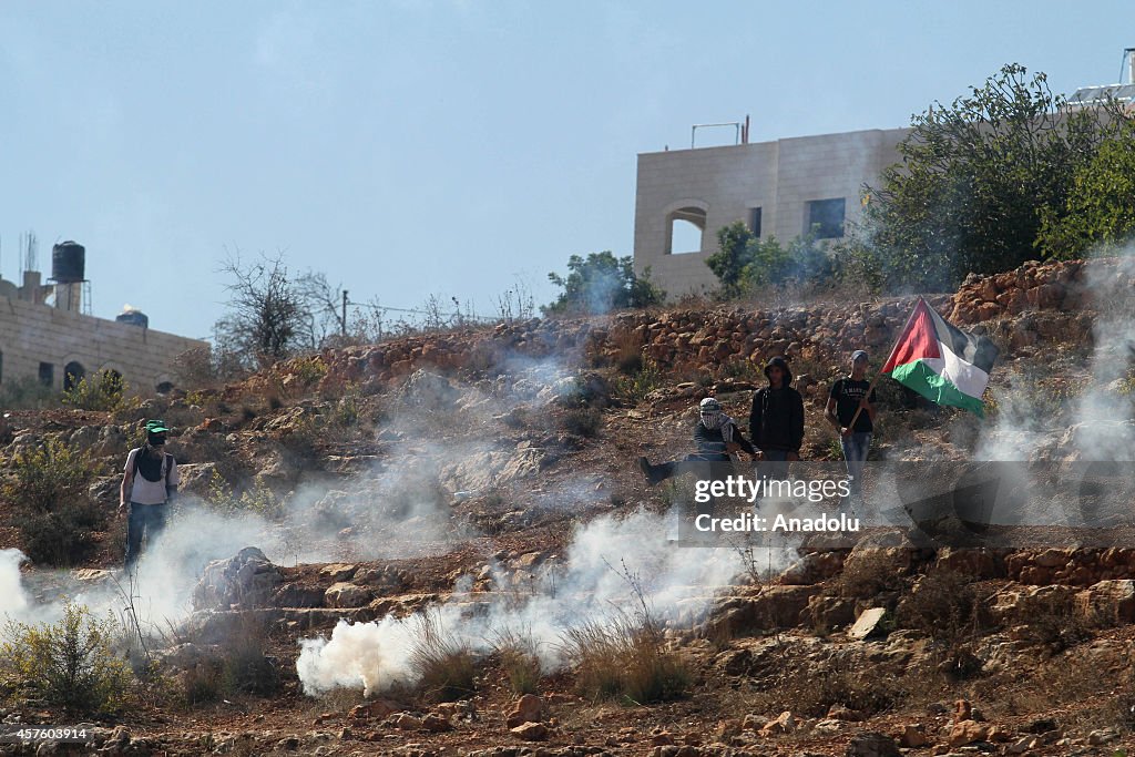 Clashes break out in Ramallah during a protest