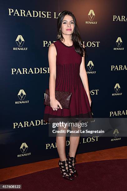 Claudia Traisac attends the Paris Premiere of "Paradise Lost" at Cinema Gaumont Marignan on October 21, 2014 in Paris, France.