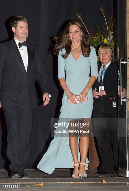 Patron of The Natural History Museum, Catherine, Duchess of Cambridge leaves the Natural History Museum after she attended the Wildlife Photographer...