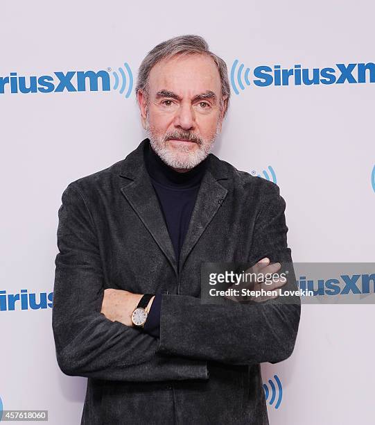 Singer/songwriter Neil Diamond attends SiriusXM's "Town Hall" With Neil Diamond Hosted By Cousin Brucie On SiriusXM's Neil Diamond Radio at SiriusXM...