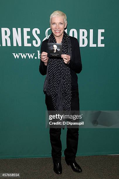 Annie Lennox promotes her CD "Nostalgia" at Barnes & Noble Union Square on October 21, 2014 in New York City.