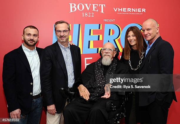 Director/Founder of APJ Paul Haggis, President of Vhernier Carlo Traglio, Artist Chuck Close, Actress Catherine Keener and Musician Sting attend...