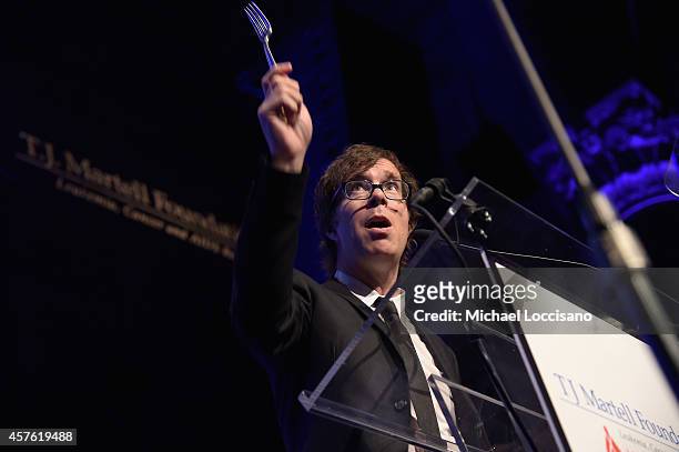 Musician Ben Folds performs onstage at the T.J. Martell Foundation's 39th Annual New York Honors Gala at Cipriani 42nd Street on October 21, 2014 in...