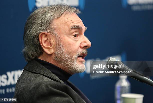 Singer-songwriter Neil Diamond visits the SiriusXM Studios on October 21, 2014 in New York City.