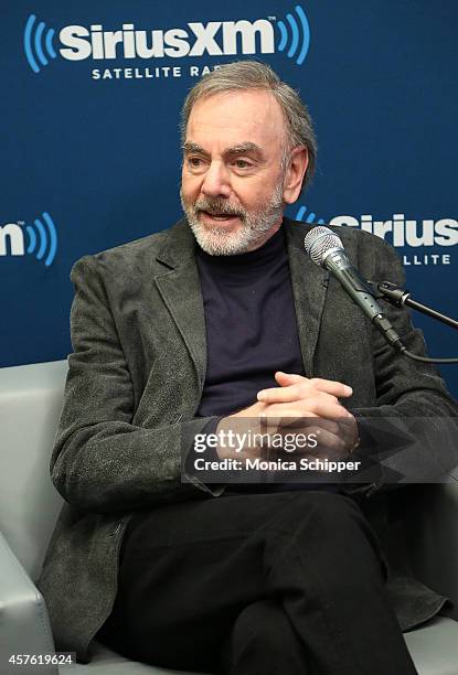 Singer-songwriter Neil Diamond visits the SiriusXM Studios on October 21, 2014 in New York City.