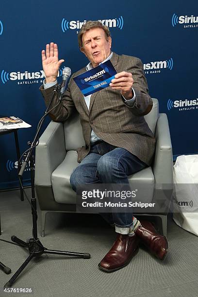 Radio personality Bruce "Cousin Brucie" Morrow visits the SiriusXM Studios on October 21, 2014 in New York City.