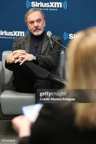 Singer-songwriter Neil Diamond visits the SiriusXM Studios on October 21, 2014 in New York City.