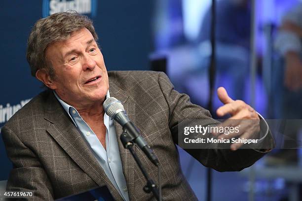 Radio personality Bruce "Cousin Brucie" Morrow visits the SiriusXM Studios on October 21, 2014 in New York City.