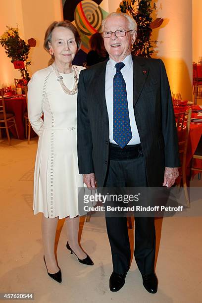 Michel and Helene David-Weill attend the 'Diner des Amis du Musee d'Art Moderne' at Musee d'Art Moderne on October 21, 2014 in Paris, France.