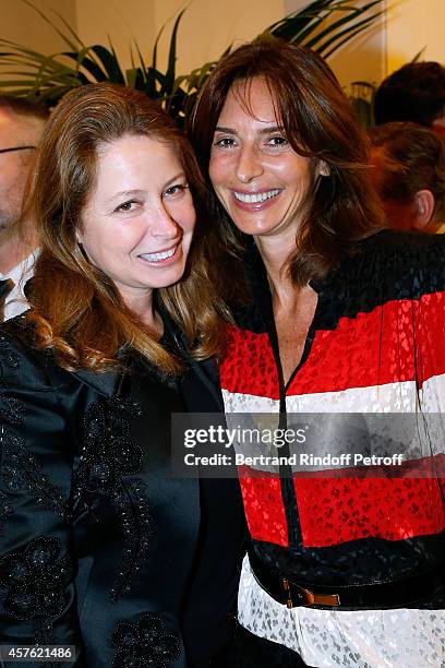 Princess Pierre d'Arenberg and Valerie Bernard attend the 'Diner des Amis du Musee d'Art Moderne' at Musee d'Art Moderne on October 21, 2014 in...