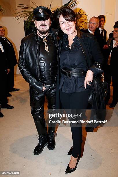 Peter Marino and Ingrid Donat attend the 'Diner des Amis du Musee d'Art Moderne' at Musee d'Art Moderne on October 21, 2014 in Paris, France.