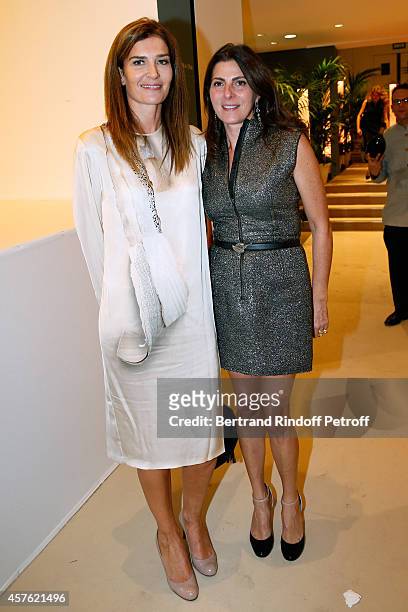 Writter Capucine Motte and Denise Vilgrain attend the 'Diner des Amis du Musee d'Art Moderne' at Musee d'Art Moderne on October 21, 2014 in Paris,...