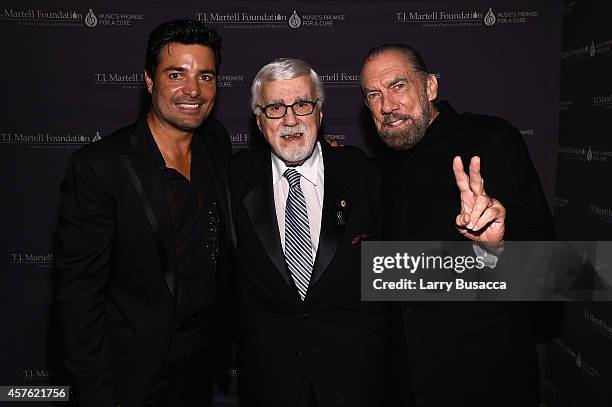 Singer Chayanne, T.J. Martell Foundation founder and chairman Tony Martell, and Co-Founder, Chairman and CEO of John Paul Mitchell Systems and...