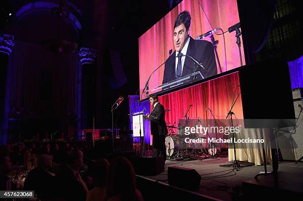 Chairman and CEO, Sony Music Entertainment Latin Iberia Afo Verde speaks onstage at the T.J. Martell Foundation's 39th Annual New York Honors Gala at...